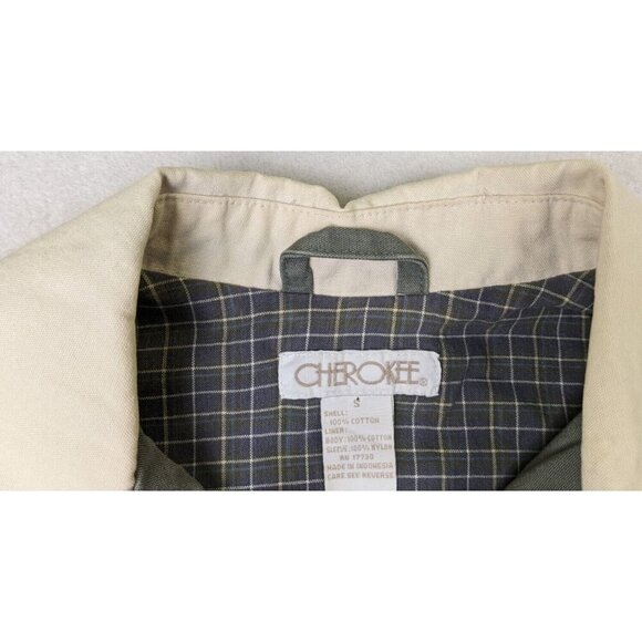CHEROKEE - WOMEN'S GREEN COTTON CANVAS JACKET - LIGHTWEIGHT - SIZE S - Picture 8 of 11